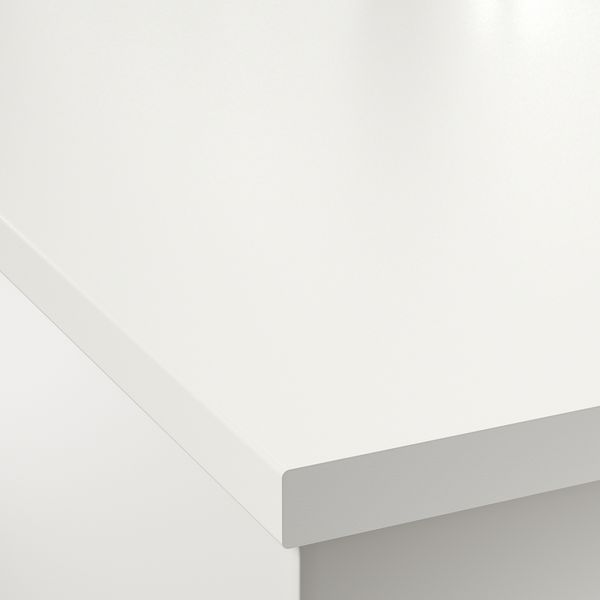 Столешница под заказ, 63.6-125x7.7 см, белый, ламинат IKEA DEJE 503.455.56 - схема-чертеж с размерами