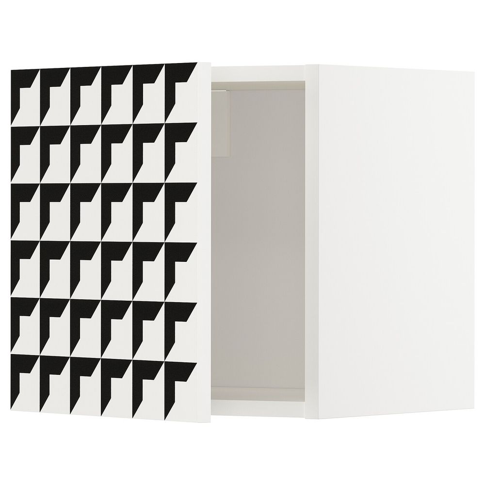 Шкаф навесной, белый, Иттербин с печатным рисунком 40x40 см IKEA МЕТОД 292.870.30 - схема-чертеж с размерами