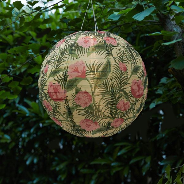 Подвесная светодиодная лампа, для сада/шаровидный цветок 45 см IKEA СОЛВИДЕН 604.516.69 - фото 3
