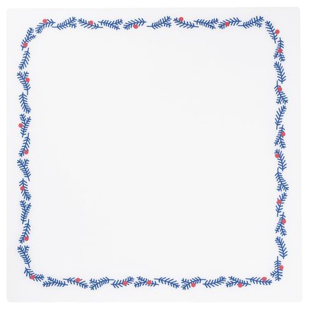 Салфетка под приборы, с рисунком, синий/красный, 37x37 см IKEA ВИНТЕРФЕСТ 504.327.56