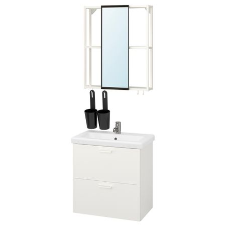 Комплект мебели для ванной,13 предмета, 64x43x65 cm IKEA TVÄLLEN ЛЕН ТВЭЛЛЕН, BEGIVENHET БЕГИВЕНХЕТ 994.198.43