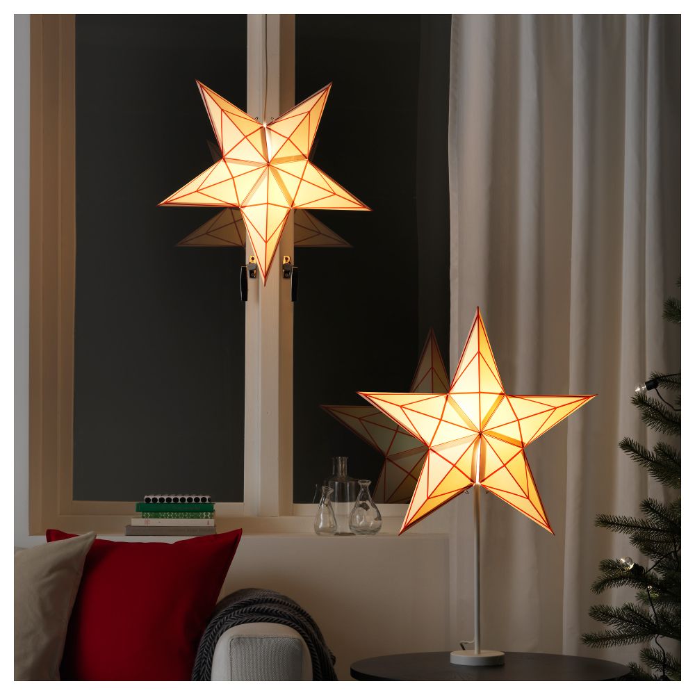 Абажур СТРОЛА, белый, красный (58 см) - фото 1