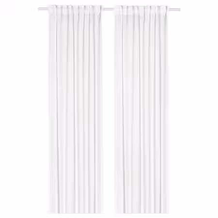 STENFRÖ СТЕНФРЁ Гардины, 2 шт. - белый/с лентой 145x300 см