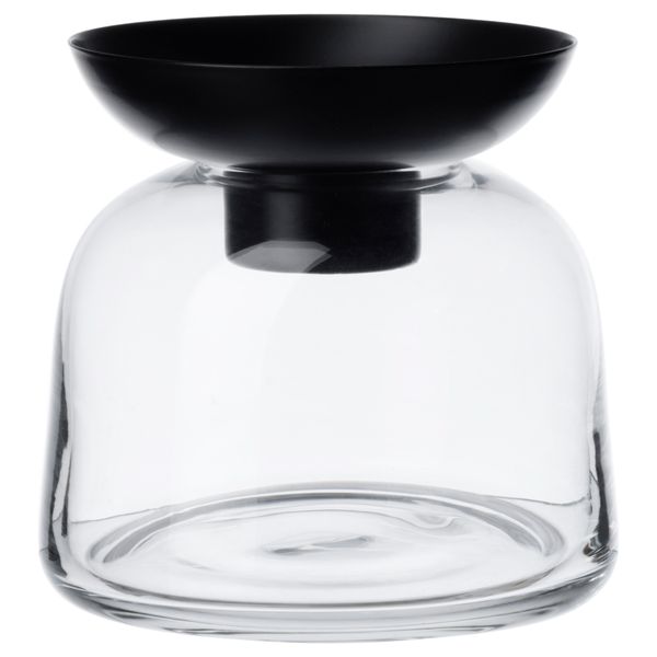 Ваза/подсвечник для греющей свечи ВИНТЕР 2017, прозрачное стекло (13 см) - фото 1