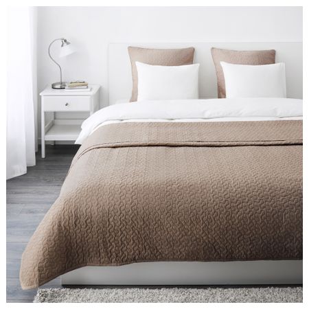 Покрывало и 2 чехла на подушку АЛИНА, бежевый