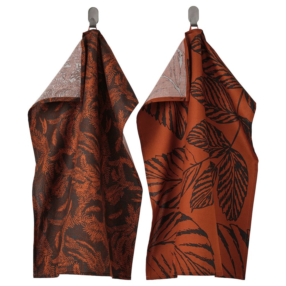 Полотенце кухонное, черный/красный 50x70 см IKEA HÖSTKVÄLL ХЁСТКВЭЛЛ 704.974.93 - фото 1