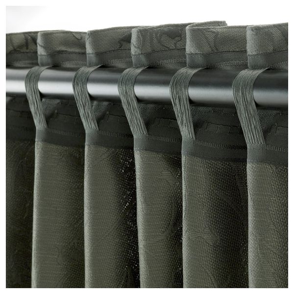 Гардины, 1 пара ФРИТСЕ, зеленый (145x300 см) - фото 4