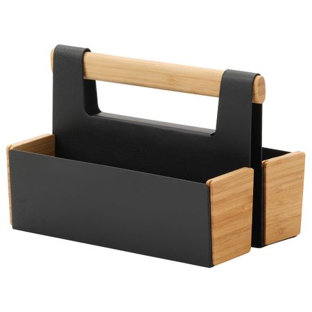 Подставка для канцелярских принадлежн, бамбук/черный 18x13 см IKEA ANILINARE АНИЛИНАРЕ 204.682.66