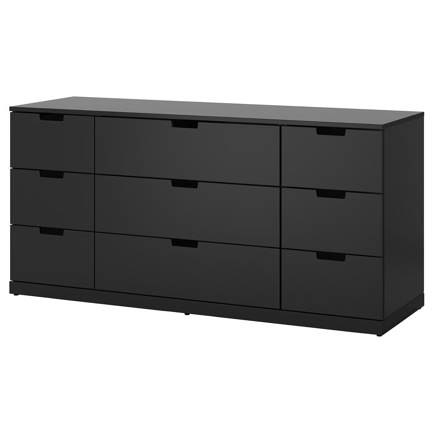 NORDLI Комод с 9 ящиками – антрацит 160×76 см