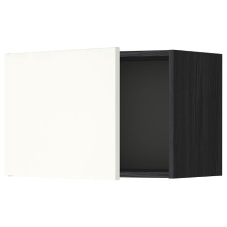 Шкаф навесной МЕТОД, черный, Хэггеби белый
