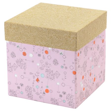 Коробка с крышкой КВИТТРА, разноцветный (20x20x20 см)