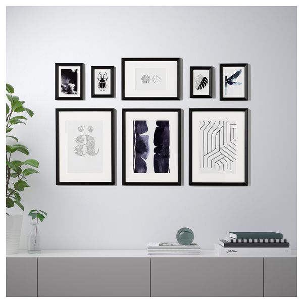 Рама с постером, 8 предмета КНОППЭНГ, черный - фото 2