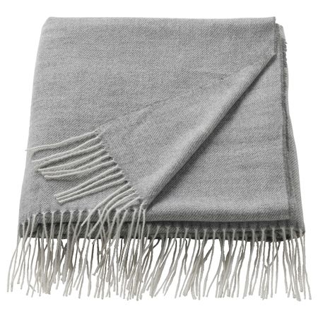 Плед, серый 120x160 см IKEA HOLMVI ХОЛМВИ 705.136.00