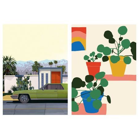 Постер БИЛЬД, Машины и цветы (50x70 см)