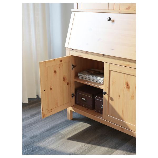 Бюро с дополнительным модулем ХЕМНЭС, светло-коричневый (89x198 см) - фото 4