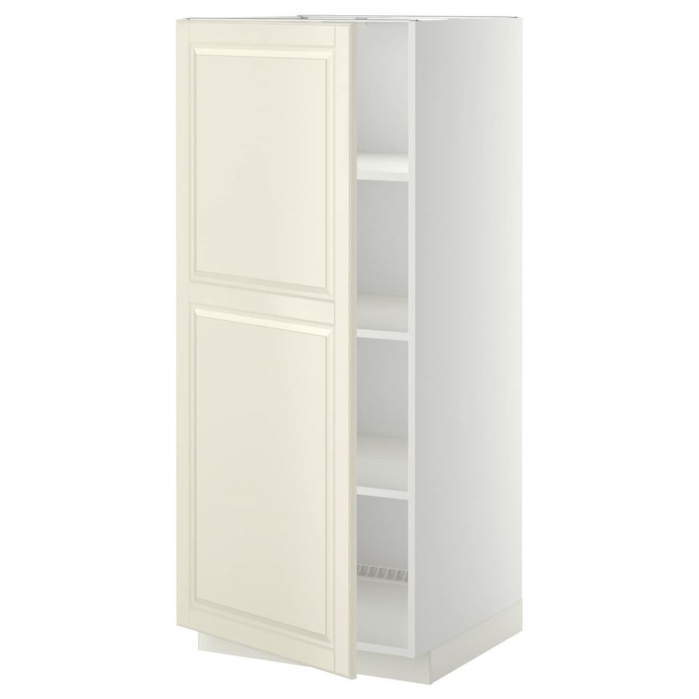 Высокий шкаф с полками, белый/Будбин белый с оттенком 60x60x140 см IKEA METOD МЕТОД 194.736.26 - фото 1