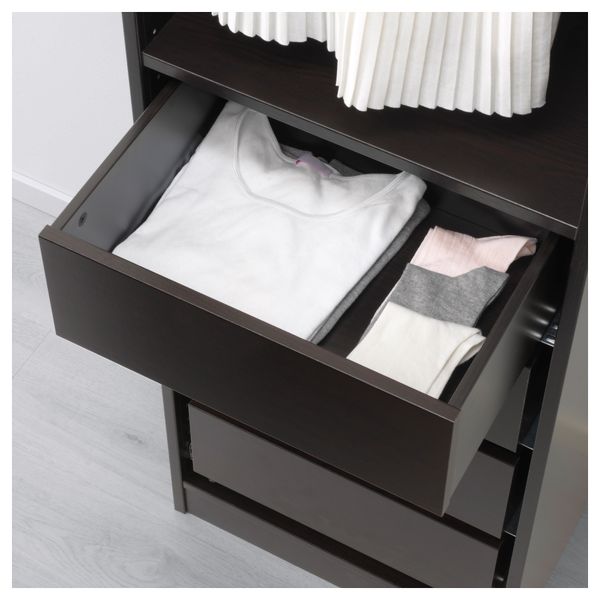 Ящик КОМПЛИМЕНТ, черно-коричневый - схема-чертеж с размерами