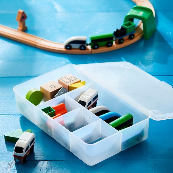 Контейнер с крышкой, прозрачный 34x21 см IKEA GLIS ГЛИС 503.659.93 - схема-чертеж с размерами