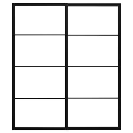 PAX Рама д/раздв дврц, с направл, 2 шт - чёрный 200x236 см