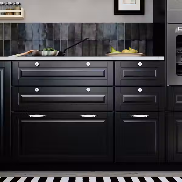 BODBYN Фронтальная панель ящика - чёрный 60x40 см - схема-чертеж с размерами