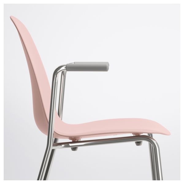 Легкое кресло ЛЕЙФ-АРНЕ, розовый, Дитмар хромированный - схема-чертеж с размерами