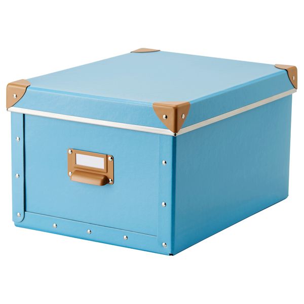 Коробка с крышкой ФЬЕЛЛА, синий - фото 1