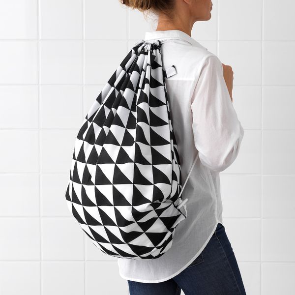 Мешок для белья, черный-белый 60 л IKEA СНАЙДА 003.753.72 - схема-чертеж с размерами