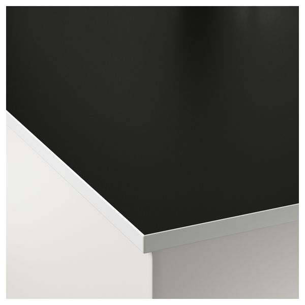 Столешница, двусторонняя ГОТШЭР, белый, черный с белой окантовкой - фото 6