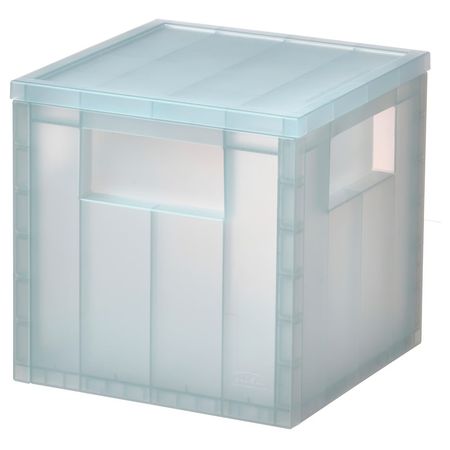 PANSARTAX Контейнер с крышкой - прозрачный серо-синий 16.5x16.5x16.5 см