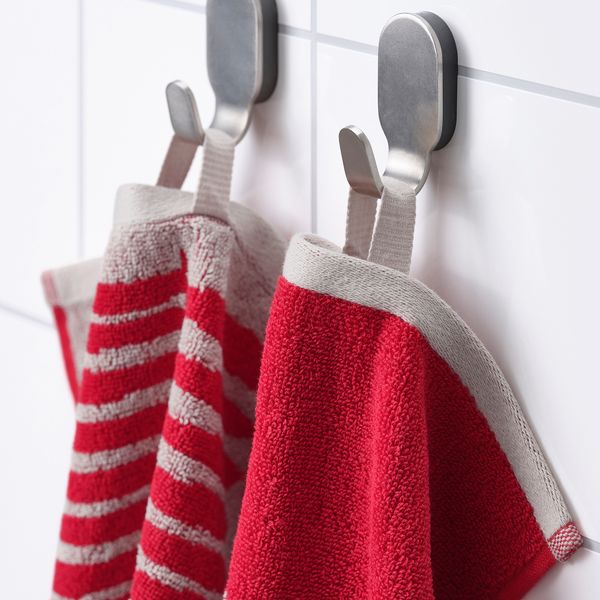 Полотенце, 30x50 см, красный, бежевый IKEA MAJSMOTT 005.651.07 - фото 4