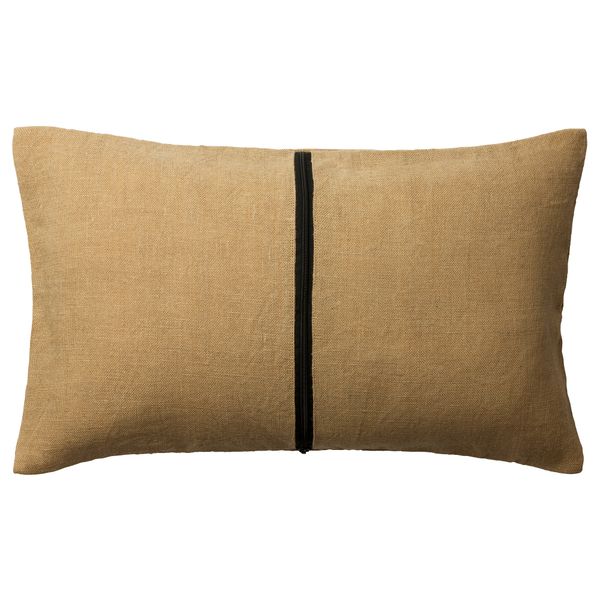 Чехол на подушку ХЕЛЬГОНЭРТ, бежевый, черный (40x65 см) - фото 1