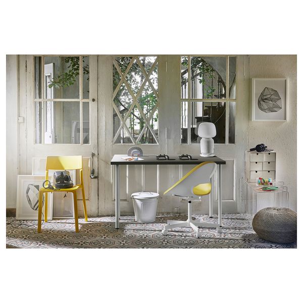 Письменный стол, 120x60 см, темно-серый-белый IKEA LAGKAPTEN ЛАГКАПТЕН, ADILS АДИЛЬС 094.164.48 - фото 5