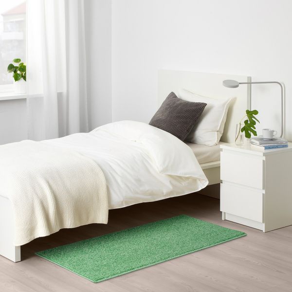 Ковер, длинный ворс, светло-зеленый 57x120 см IKEA ALLERSLEV АЛЛЕРСЛЕВ 105.086.87 - фото 2