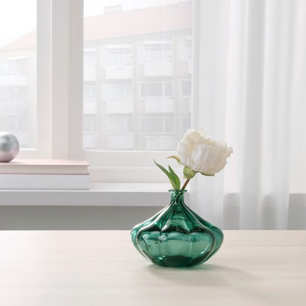 Ваза, темно-зеленый 11 см IKEA ВАНЛИГЕН 204.518.45 - фото 2