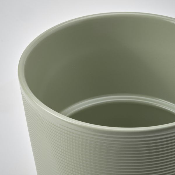 Кашпо, светло-зеленый, 12 см IKEA BROKSPIREA 105.865.95 - схема-чертеж с размерами