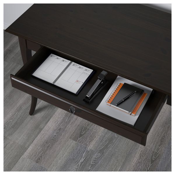 Письменный стол ЛЕКСВИК, черный (119x60 см) - фото 4