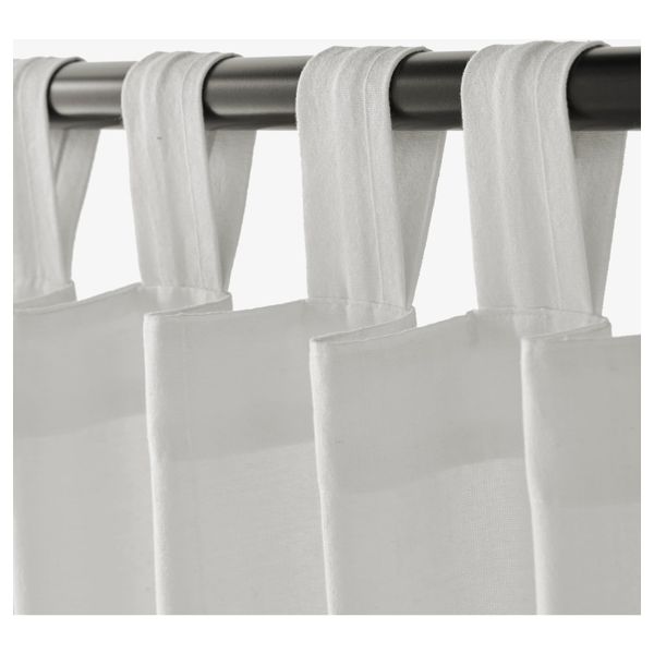 Гардины с прихватом, 2 шт., белый 140x300 см IKEA LENDA ЛЕНДА 703.705.83 - схема-чертеж с размерами