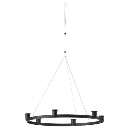 Потолочный канделябр, 6 свечей, черный IKEA ВЭРМЕР 504.405.63