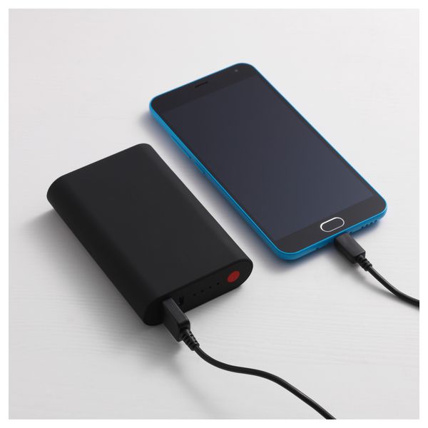 Зарядное устройство с батарейкой СОЛЬБАНА, черный - схема-чертеж с размерами