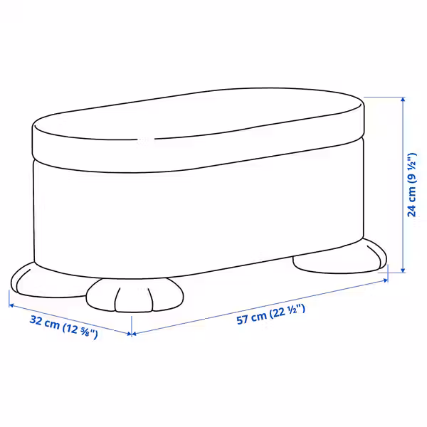 GREJSIMOJS ГРЕЙСИМОЙС - желтый - схема-чертеж с размерами