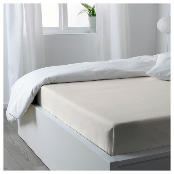 Простыня ПУДЕРВИВА, белый - схема-чертеж с размерами