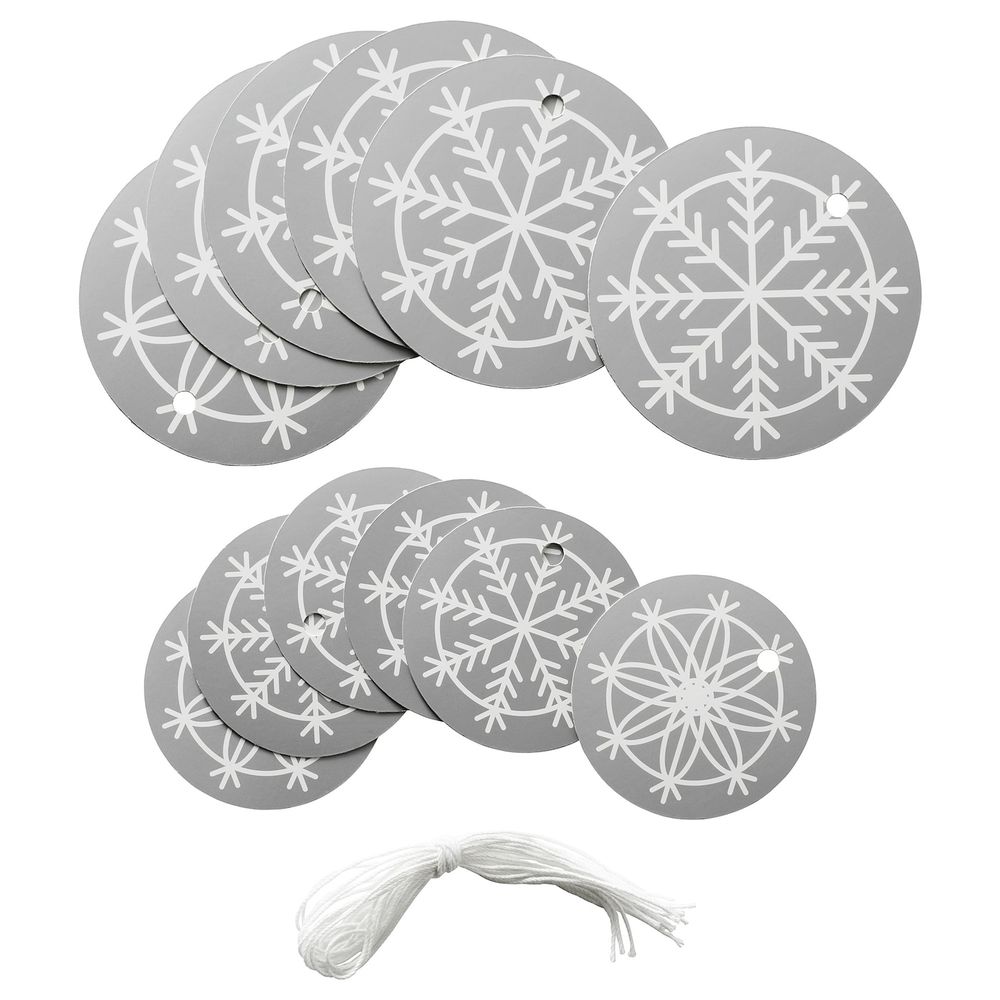 Ярлыки для/подарков, серебристый IKEA ВИНТЕР 2019 704.623.04 - фото 1