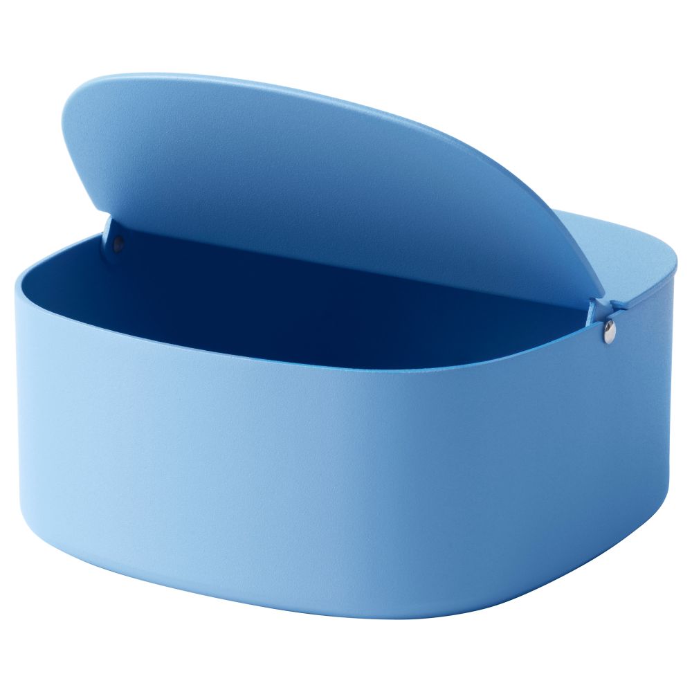 Коробка с крышкой ЮППЕРЛИГ, синий (16x15x12 см) - фото 1