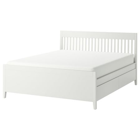 Каркас кровати с ящиками, белый/Леирсунд 180x200 см IKEA IDANÄS ИДАНЭС 394.065.51