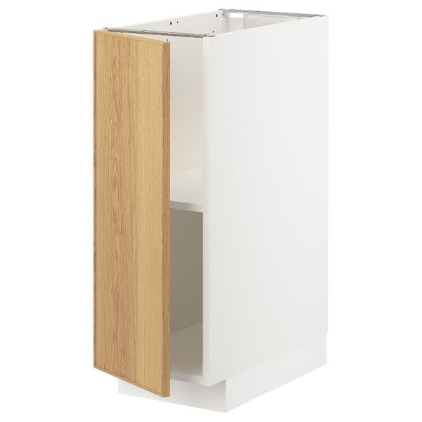 Напольный шкаф с полками, белый/Экестад дуб 30x60 см IKEA METOD МЕТОД 793.008.83 - схема-чертеж с размерами