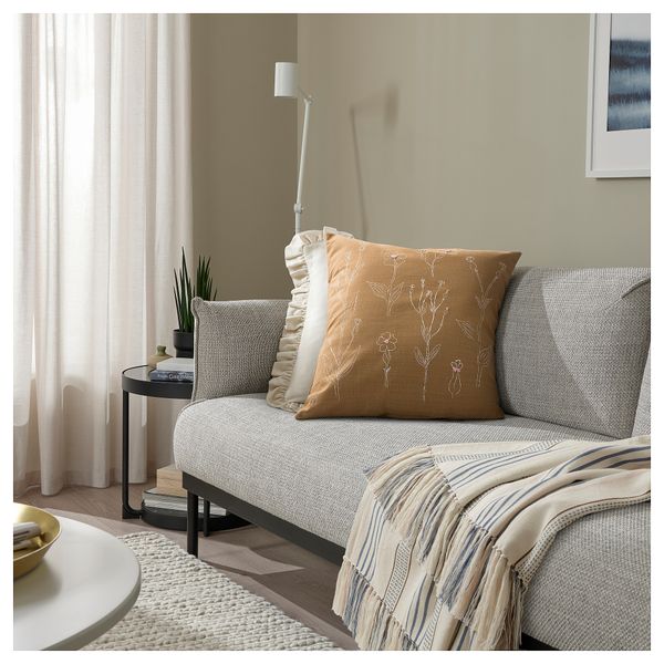 Чехол на подушку, коричневый ришелье, 50x50 см IKEA ÅKERNEJLIKA 805.701.76 - фото 5