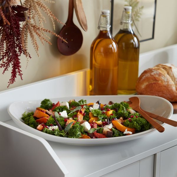 Блюдо, серый 47x36 см IKEA HÖSTKVÄLL ХЁСТКВЭЛЛ 604.975.54 - схема-чертеж с размерами