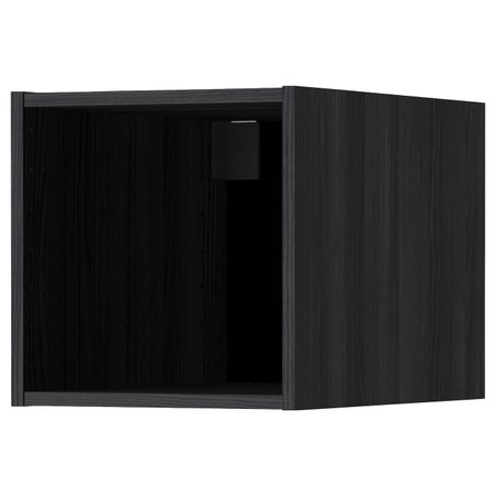 Верхний шкаф, под дерево черный 40x60x40 см IKEA МЕТОД 103.680.45