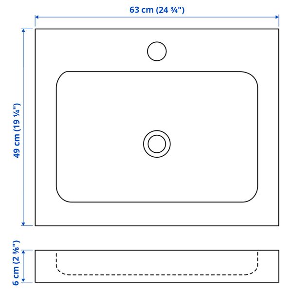 IKEA, дополнительный ракурс - схема-чертеж с размерами