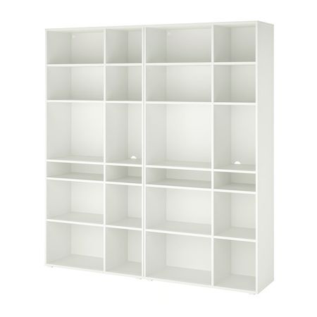 VIHALS Комбинация стеллажей - белый 190x37x200 см